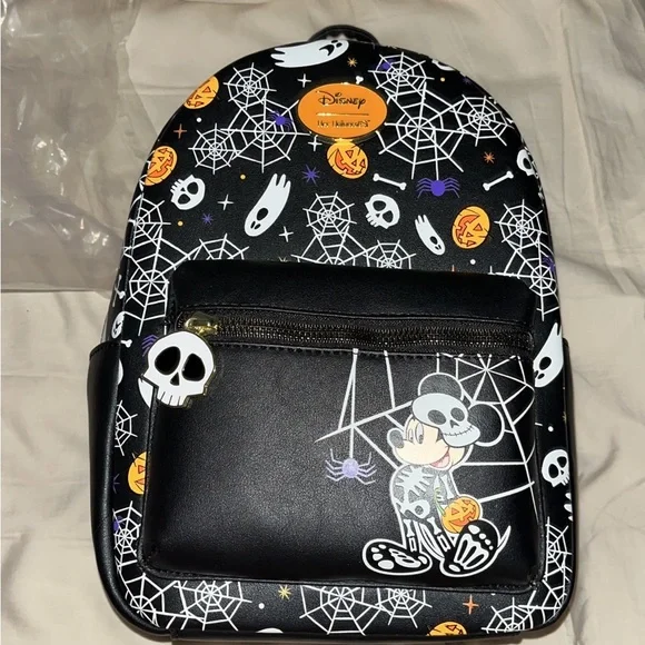 Her Universe Disney Mickey Mouse Halloween Skeleton Glow-In-The-Dark Mini Backpa Her Universe Disney Mickey Mouse Halloween Skeleton Glow-In  main image 3